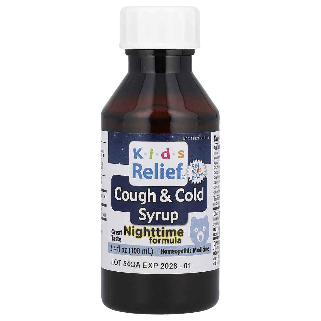 Homeolab USA Kids Relief Nighttime Cough & Cold Syrup (100ml)