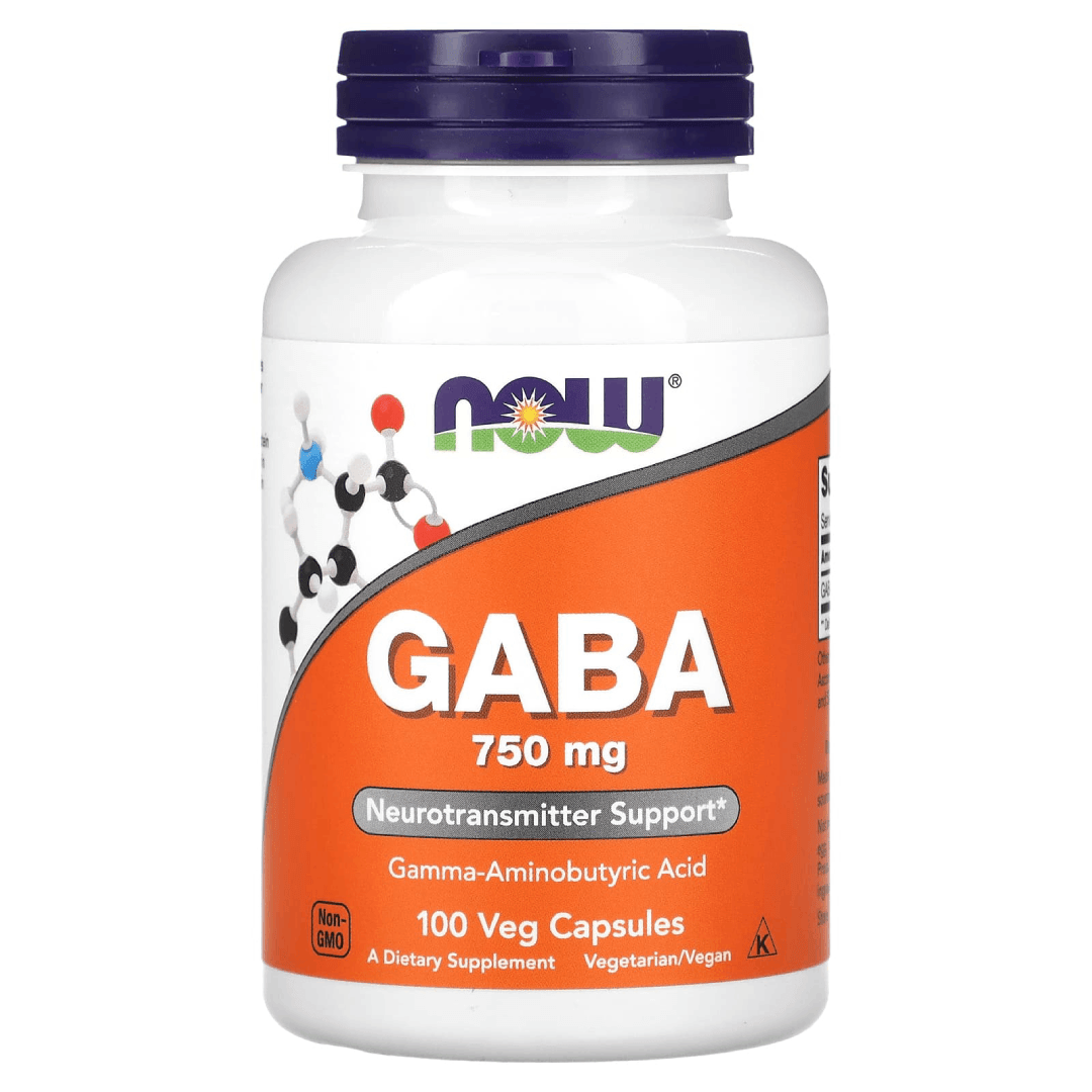 NOW Foods GABA 750 mg – 100 Veg Capsules