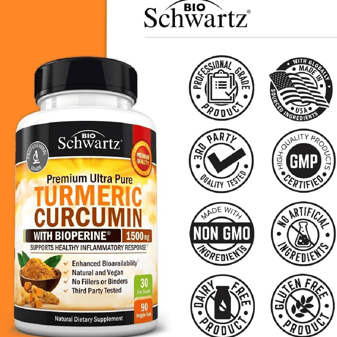 Turmeric Curcumin with BioPerine® 1500mg Capsules
