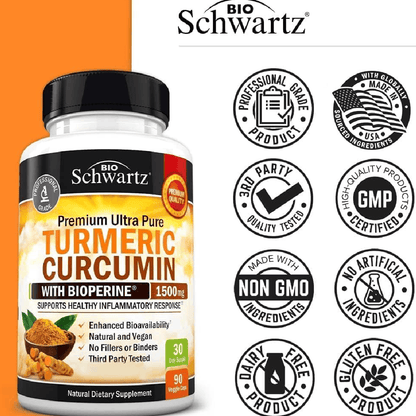 Turmeric Curcumin with BioPerine® 1500mg Capsules
