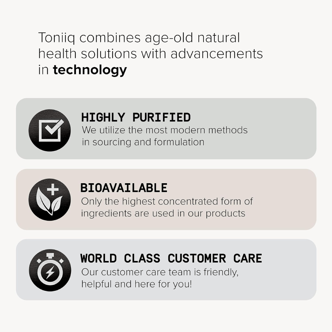 Toniiq Resveratrol Blend with Quercetin – 1600mg Ultra High Purity Formula