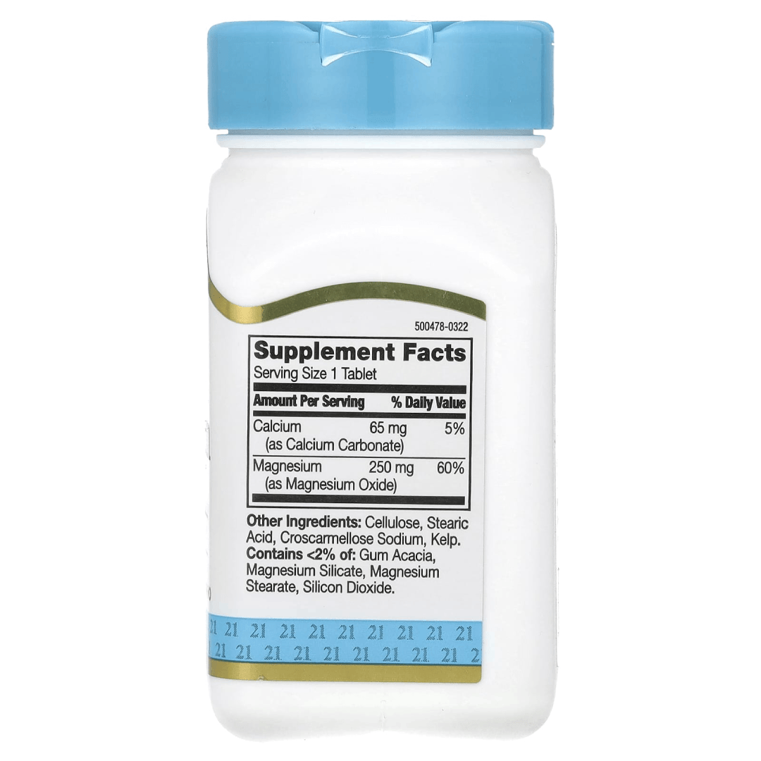 21st Century Magnesium 250 mg, 110 Tablets
