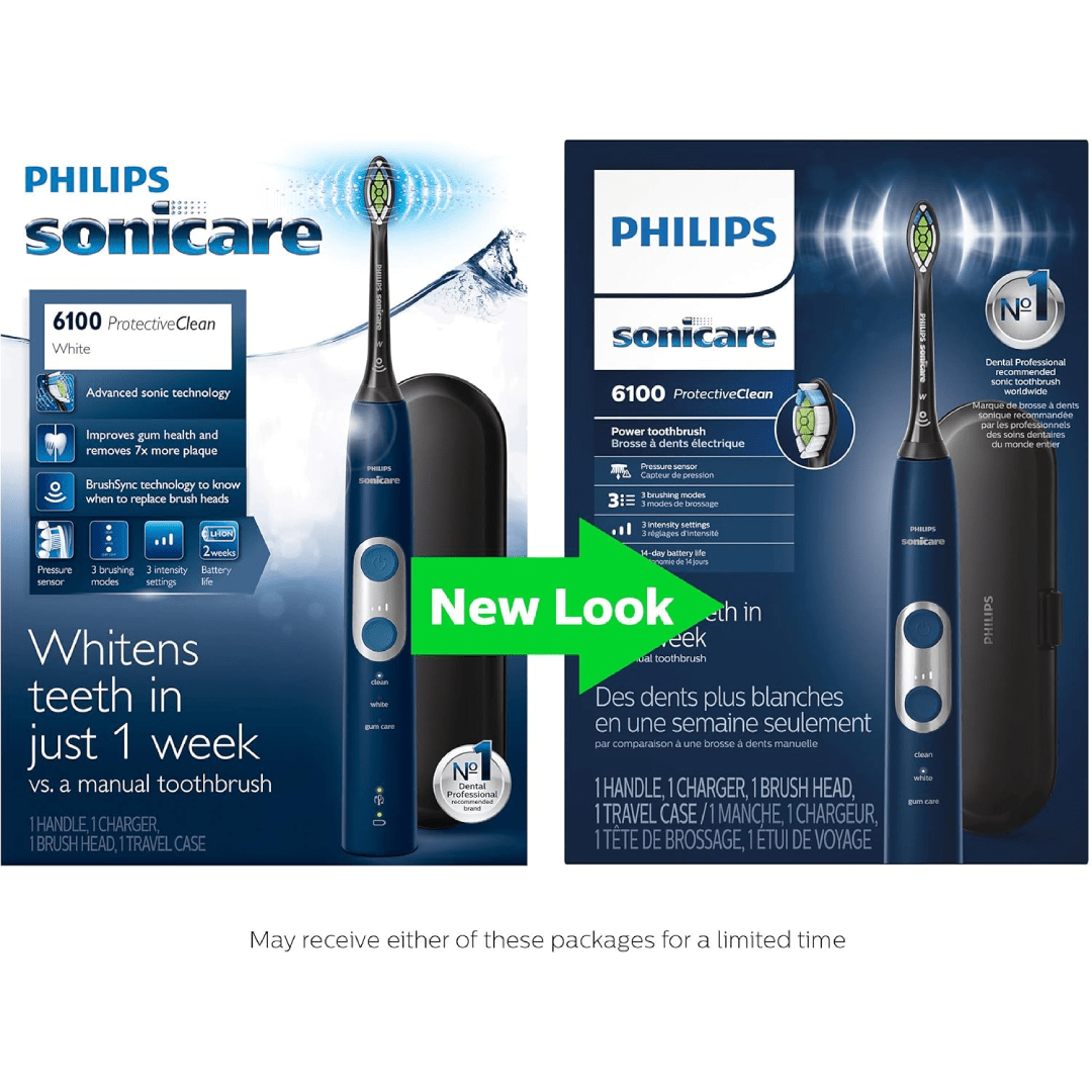 Philips Sonicare ProtectiveClean 6100 Rechargeable Electric Toothbrush (HX6871/49) – Navy Blue