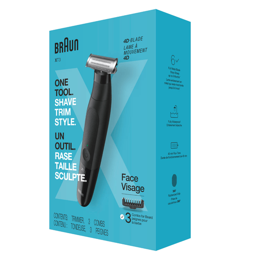 Braun Series XT3 - Beard Trimmer, Shaver, Electric Razor for Men, Manscaping Kit, Durable Blade, XT3000