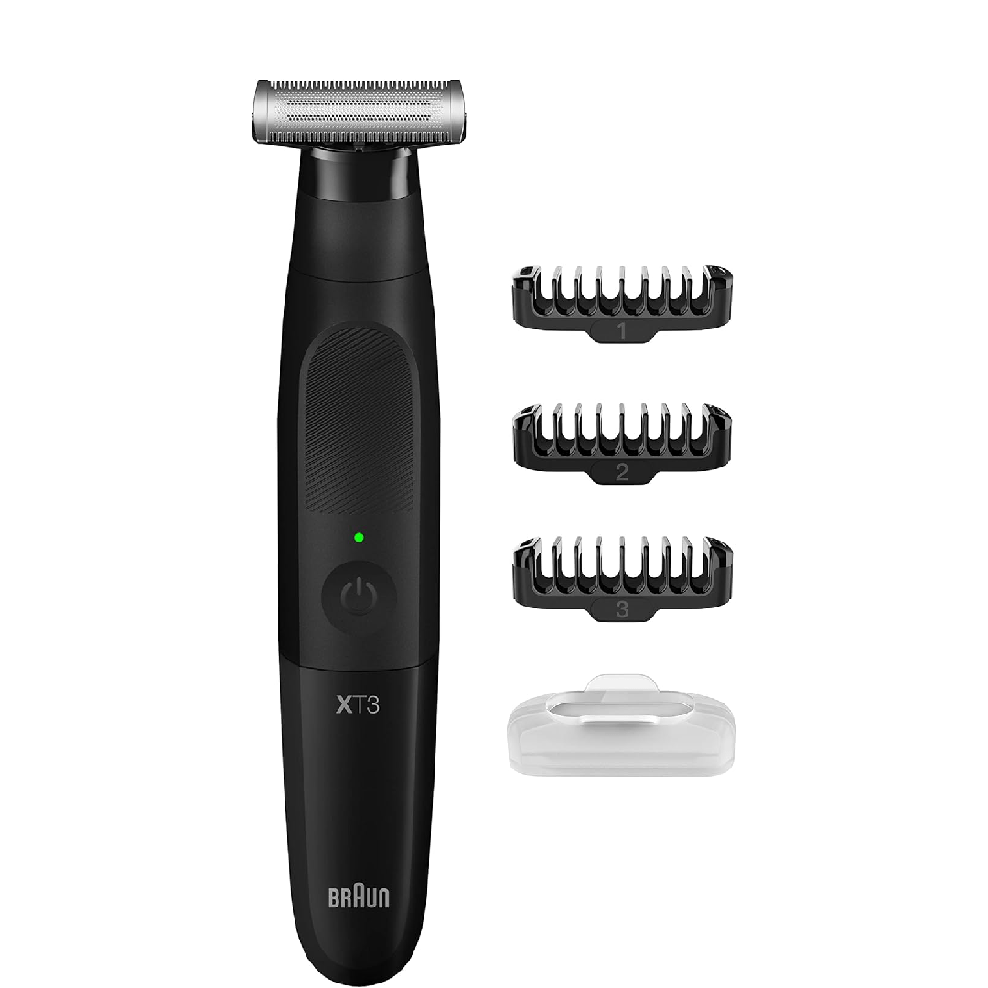 Braun Series XT3 - Beard Trimmer, Shaver, Electric Razor for Men, Manscaping Kit, Durable Blade, XT3000