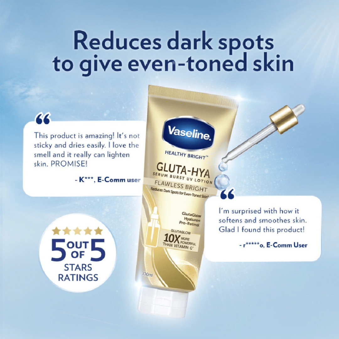 Vaseline Gluta-Hya Flawless Glow Serum Lotion 330ml