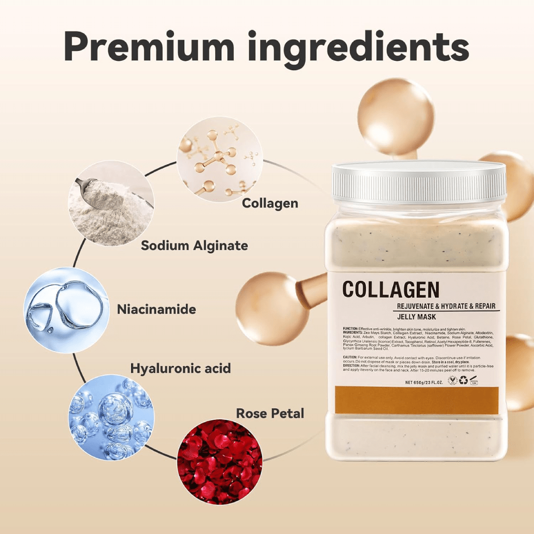 Collagen jelly mask for Facials - Skincare Brightening &amp; Nourishing Jelly Mask Professional Hydro jelly Masks