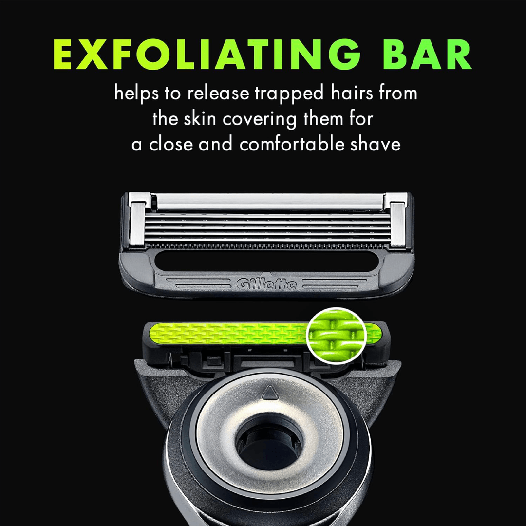 Gillette Labs Razor with Exfoliating Bar – Black &amp; Gold