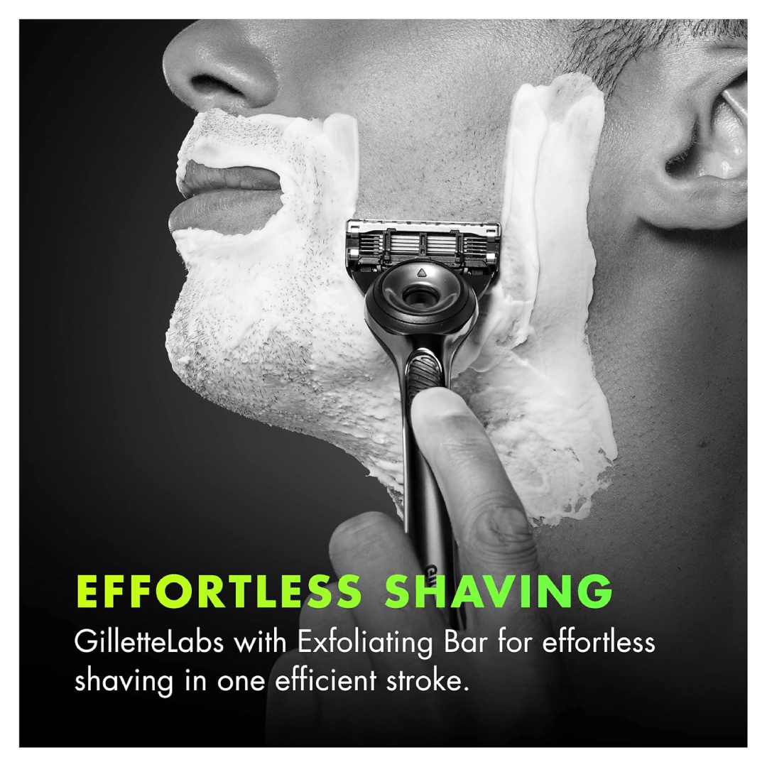 Gillette Labs Razor with Exfoliating Bar – Black &amp; Gold