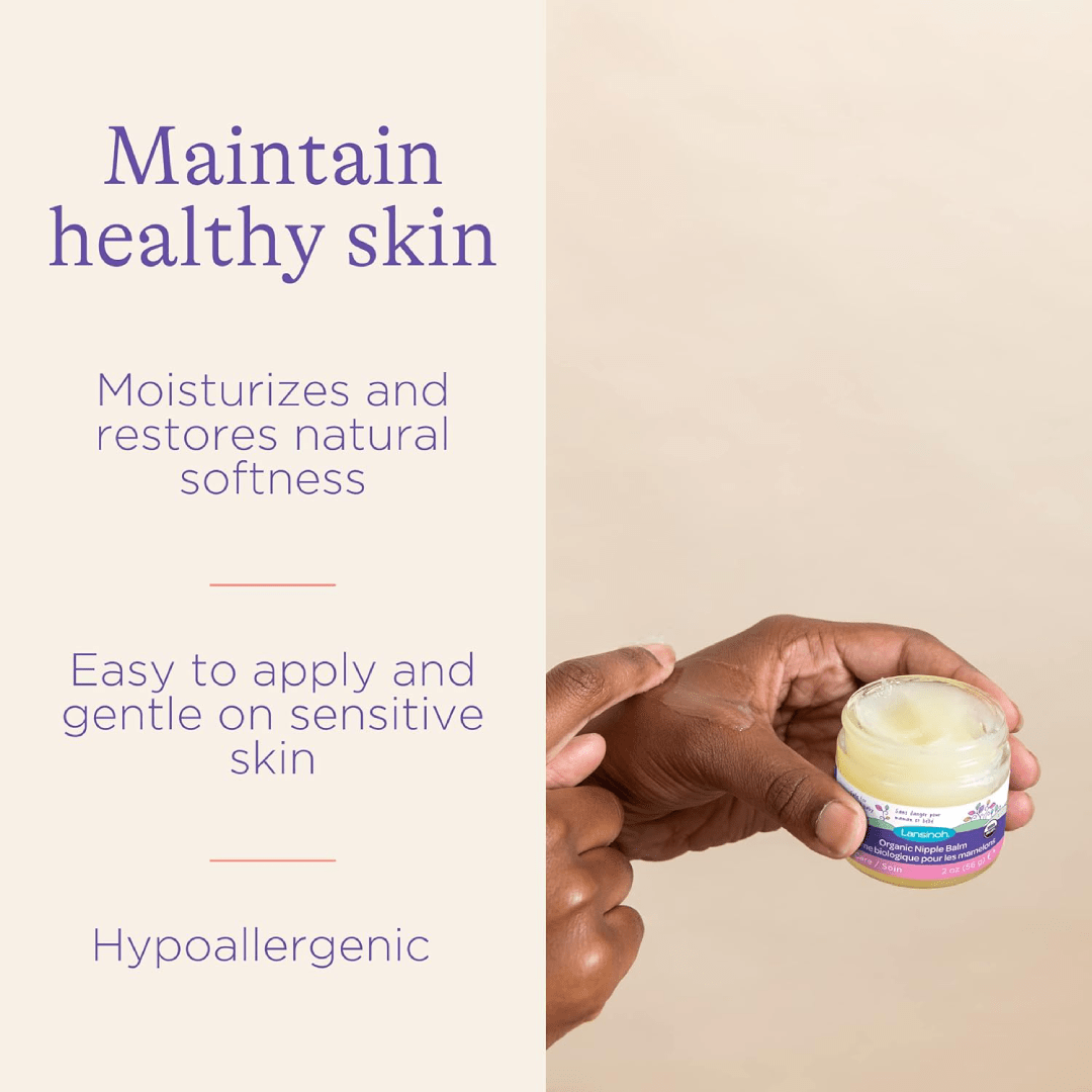 Lansinoh Organic Nipple Balm for Breastfeeding, USDA Certified Organic, Breastfeeding Essentials, 56 Grams