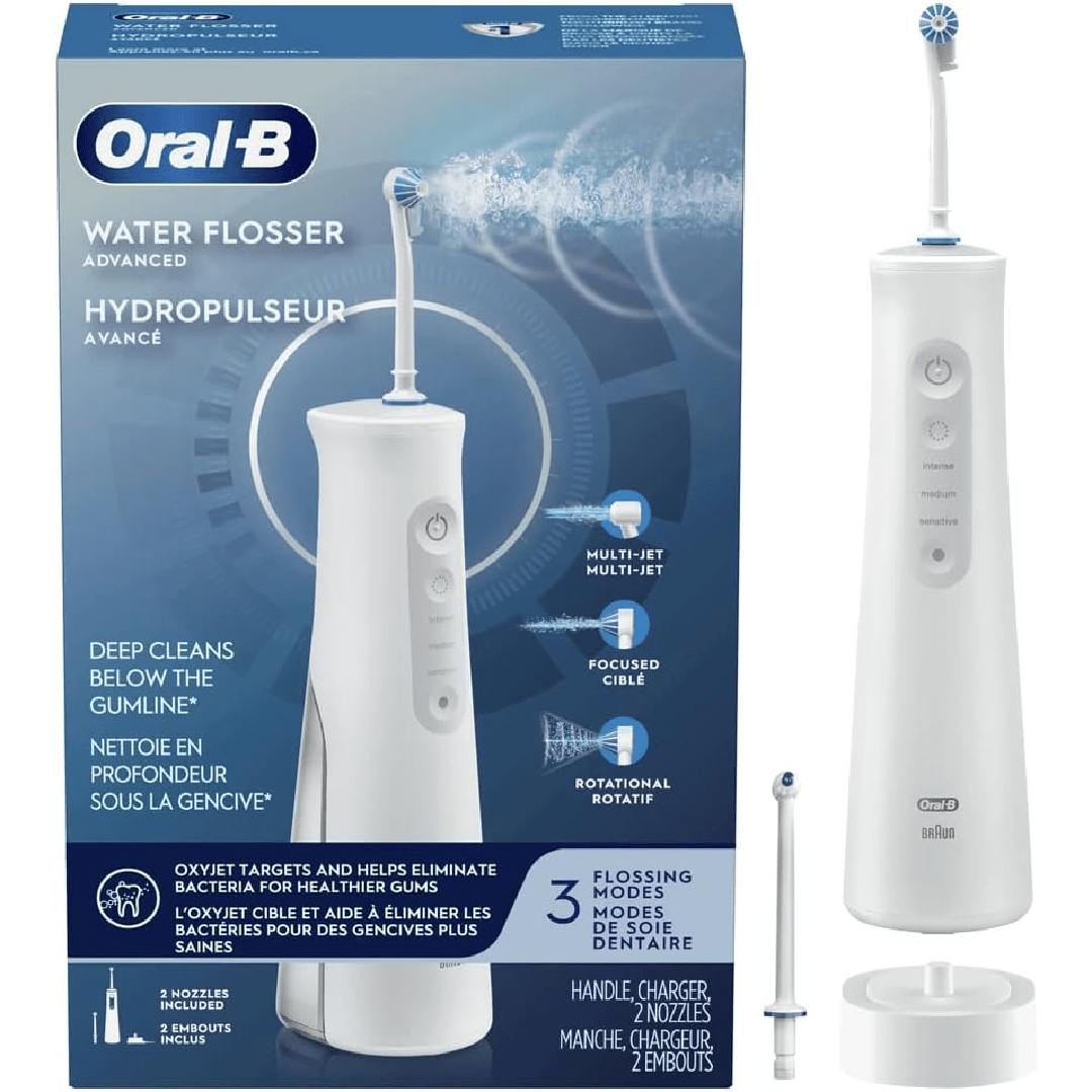Oral-B Water Flosser Advanced Portable Oral Irrigator (White)