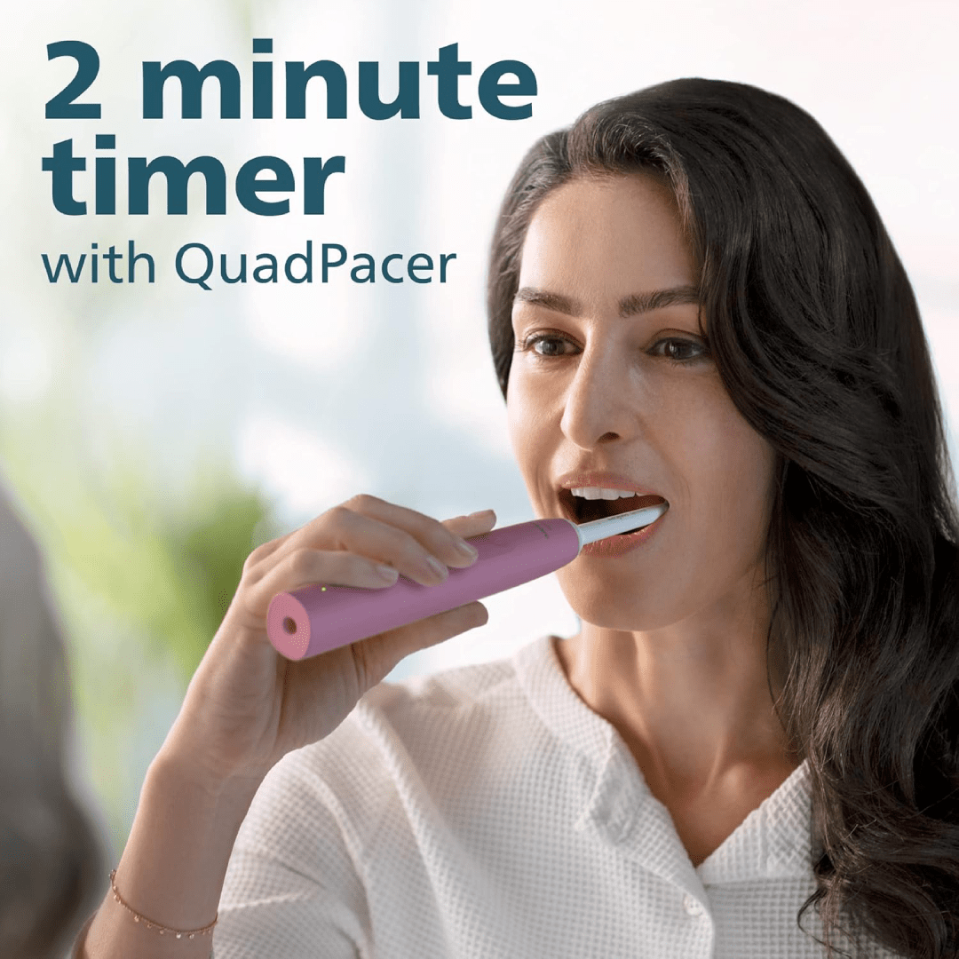 Philips Sonicare 4100 Rechargeable Electric Toothbrush, with Pressure Sensor, 2 Intensity Settings, SmarTimer and QuadPacer