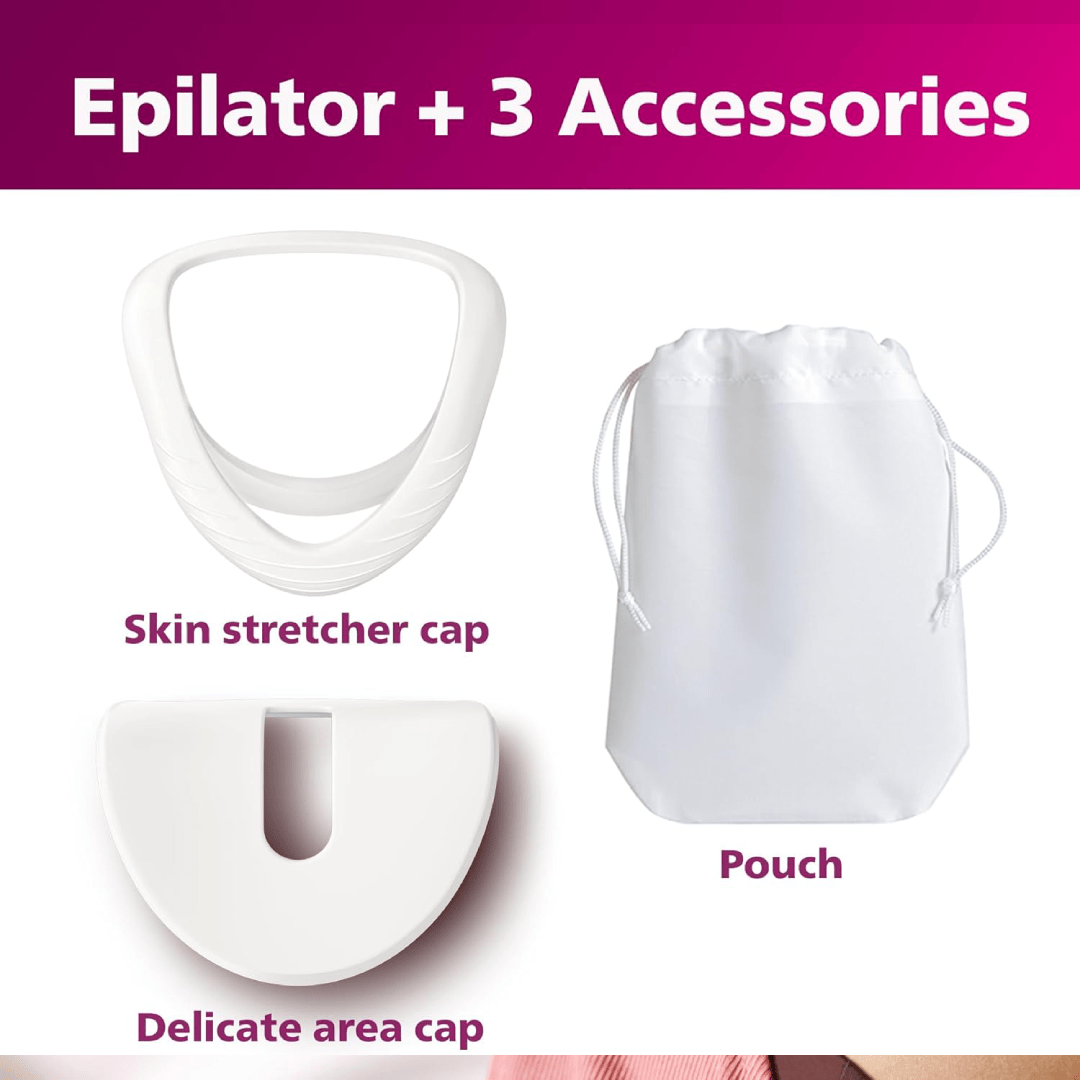 Philips Beauty Epilator Series 8000 for Women, with 3 Accessories