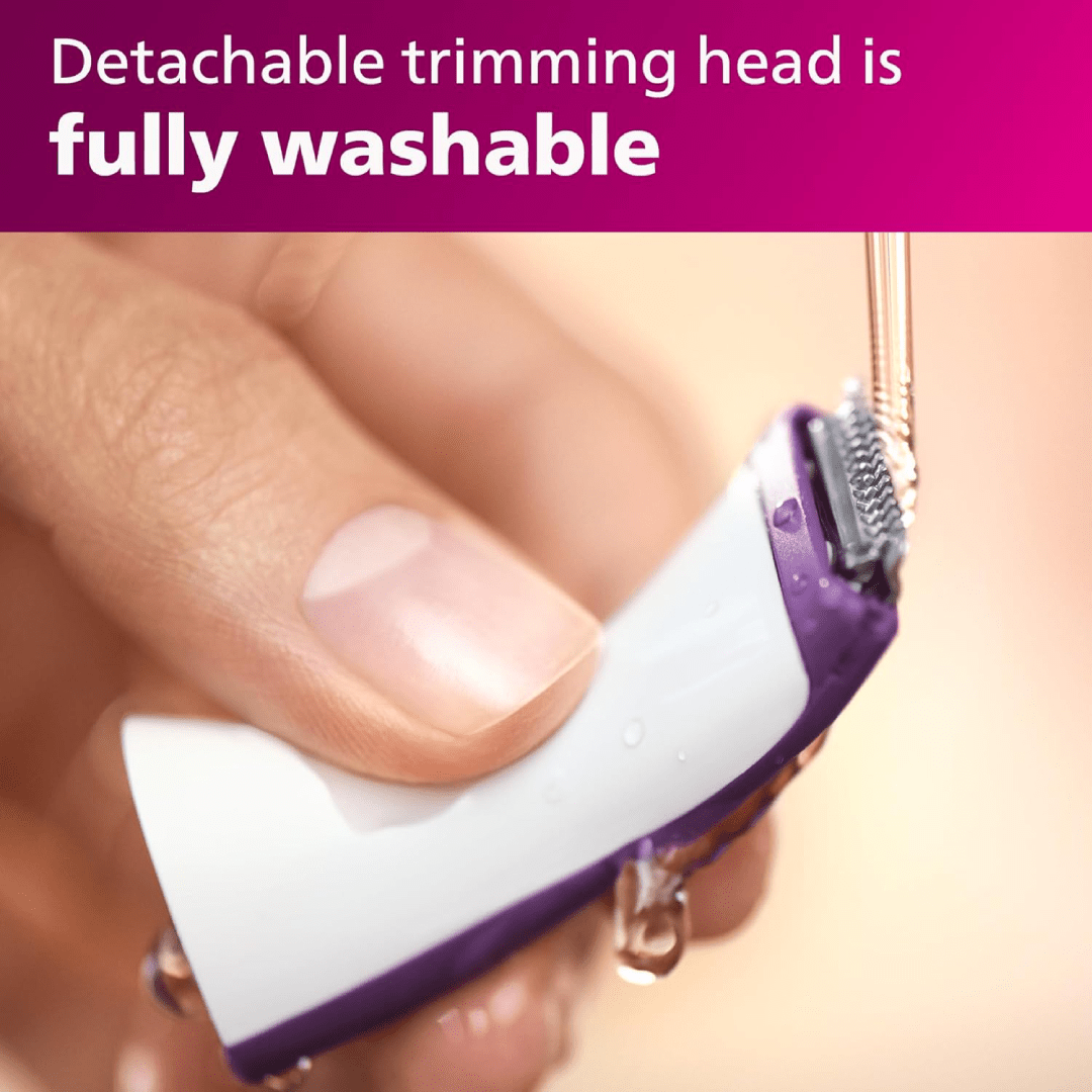 Philips Beauty Bikini Genie Cordless Trimmer for Bikini Line Hair Removal, with Shaving Head and Comb