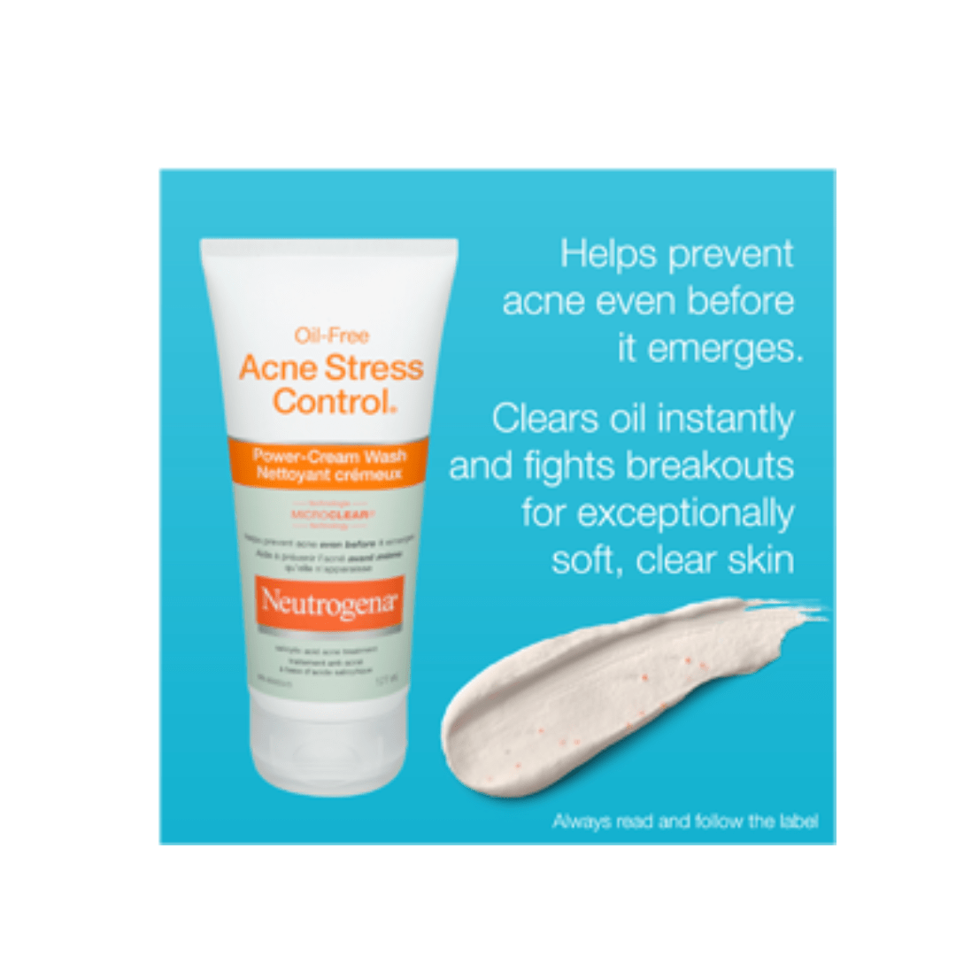 Neutrogena Oil-Free Acne Stress Control Power-Cream Face Wash