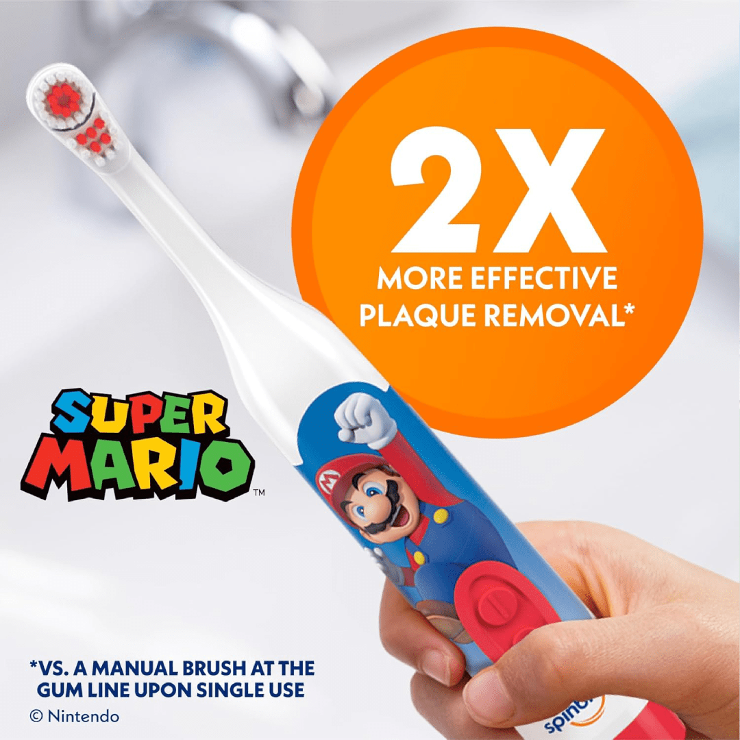 Spinbrush Super Mario Kids Electric Battery Toothbrush