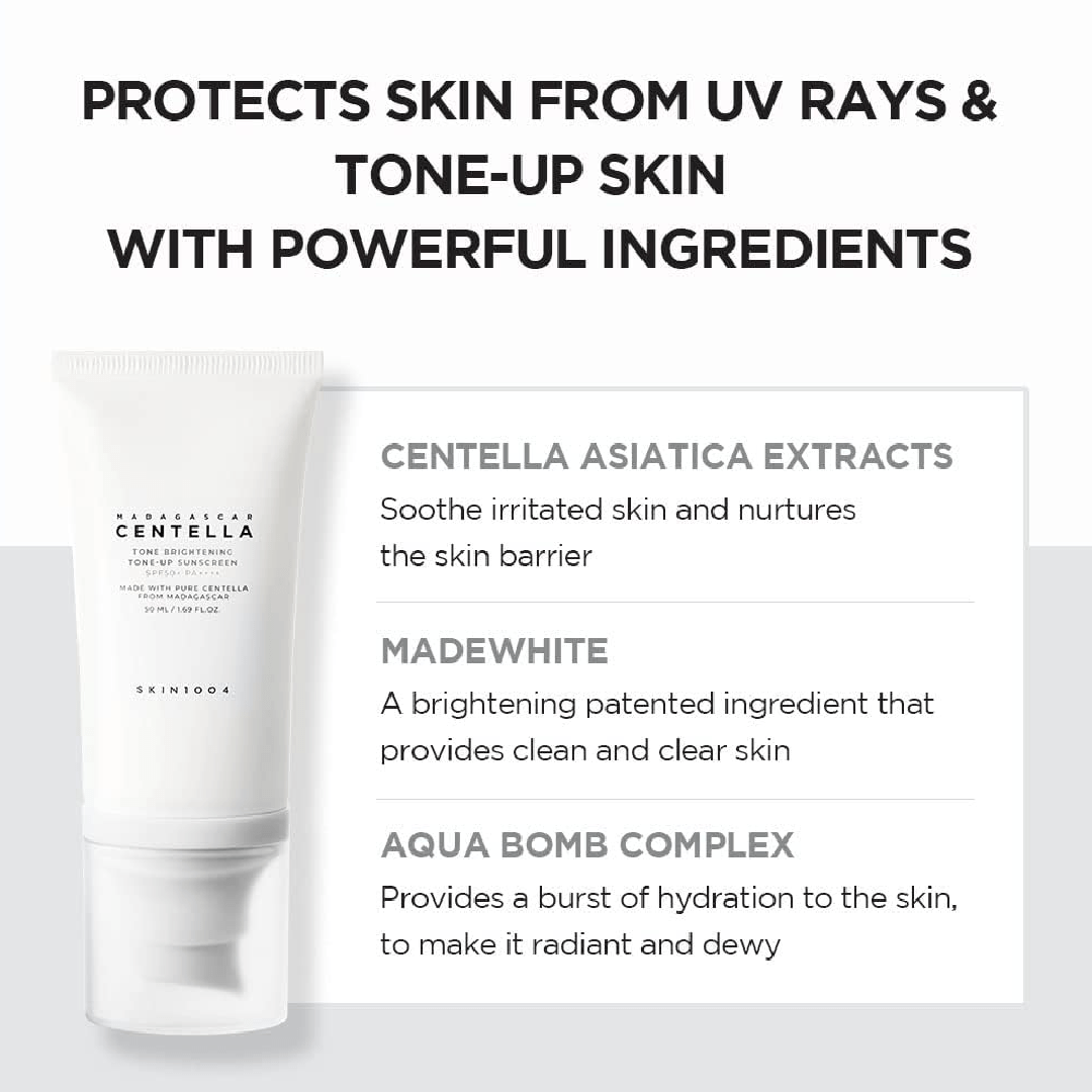 SKIN1004 Madagascar Centella Tone Brightening Tone-Up Sunscreen SPF50+ PA++++ (50ml)
