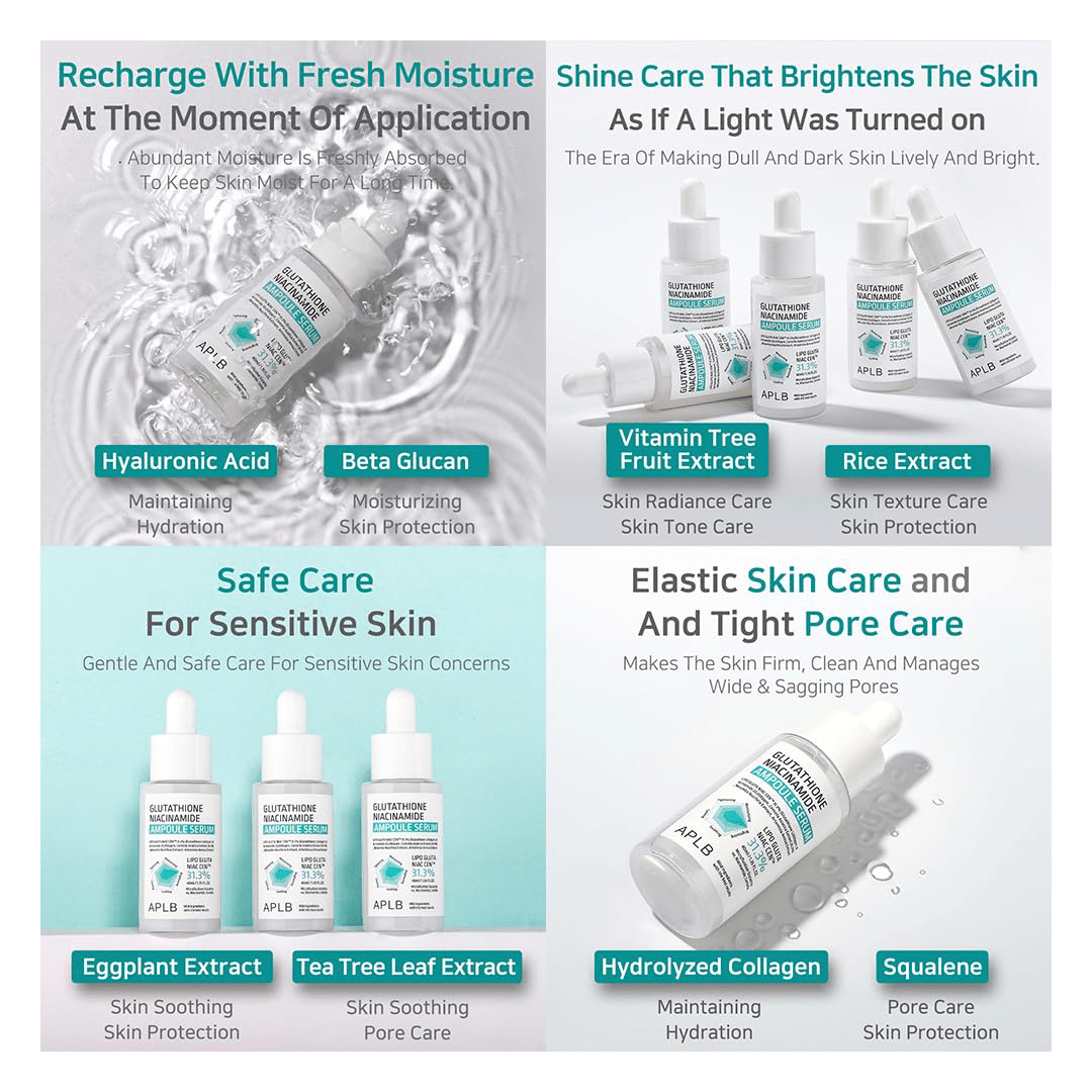APLB Glutathione & Niacinamide Ampoule Serum 40ml
