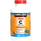 Kirkland Vitamin C 500mg Chewable – Tangy Orange (500 Tablets)