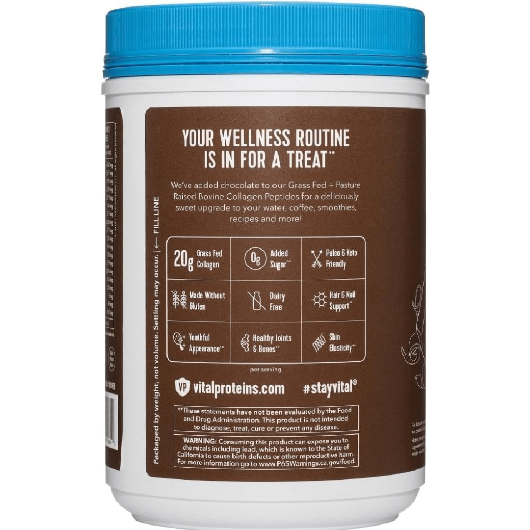 Vital Proteins Grass-Fed Collagen Powder (Chocolate Flavor) – 923g
