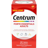 Centrum Adult Forte Essentials Mulitvitamins/Minerals Supplement for Men &amp; Women, 60 Tablets (Packaging May Vary)