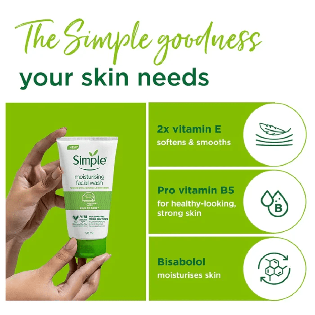 Simple Moisturizing Facial Wash – 150 ml