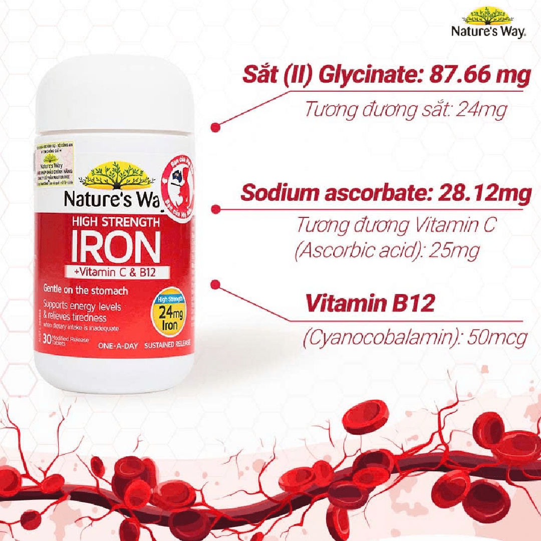 Nature’s Way High Strength Iron 30 Tablets
