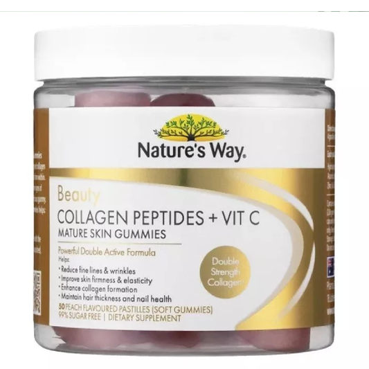 Nature’s Way Beauty Collagen Peptides + Vitamin C Gummies (50)