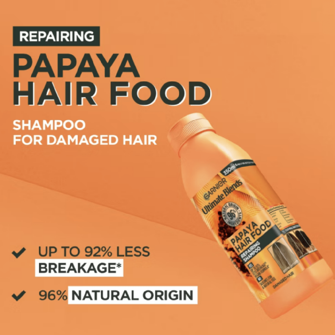 Garnier Ultimate Blends Papaya Repair Shampoo 350ml