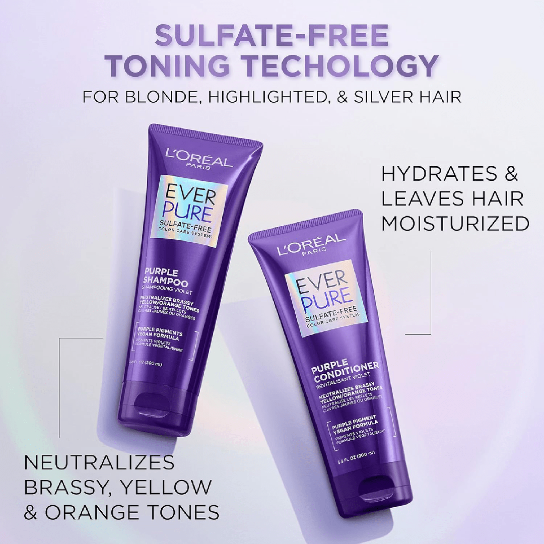 L’Oréal EverPure Purple Shampoo – Sulfate-Free Brass Control
