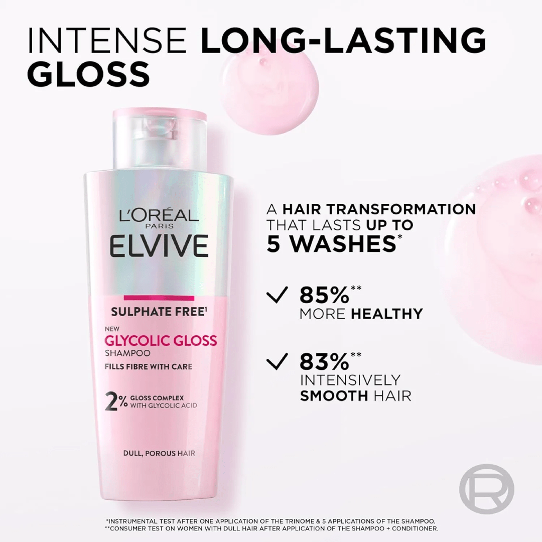 L’Oréal Paris Glycolic Gloss Shine Shampoo 200ml