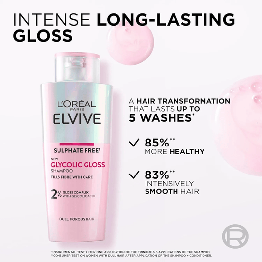 L’Oréal Paris Glycolic Gloss Shine Shampoo 200ml