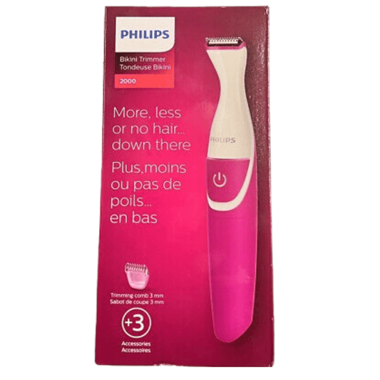 Philips BikiniGenie Cordless Trimmer for Bikini Line, Wet &amp; Dry