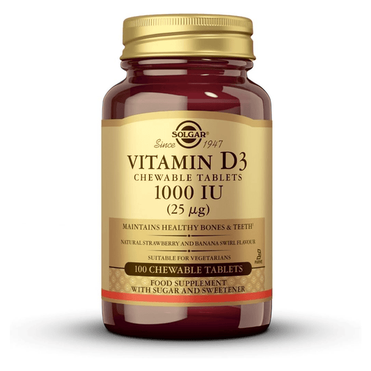SOLGAR Vitamin D3 Chewable 1000 IU – 100 Tablets