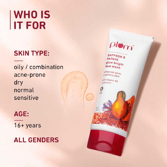 Plum Saffron & Papaya Glow Face Wash 100ml