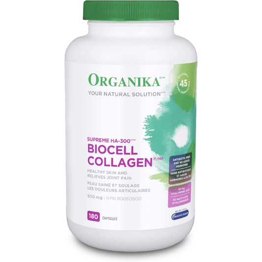 Organika BioCell Collagen Type II + HA + Chondroitin (180 Capsules)