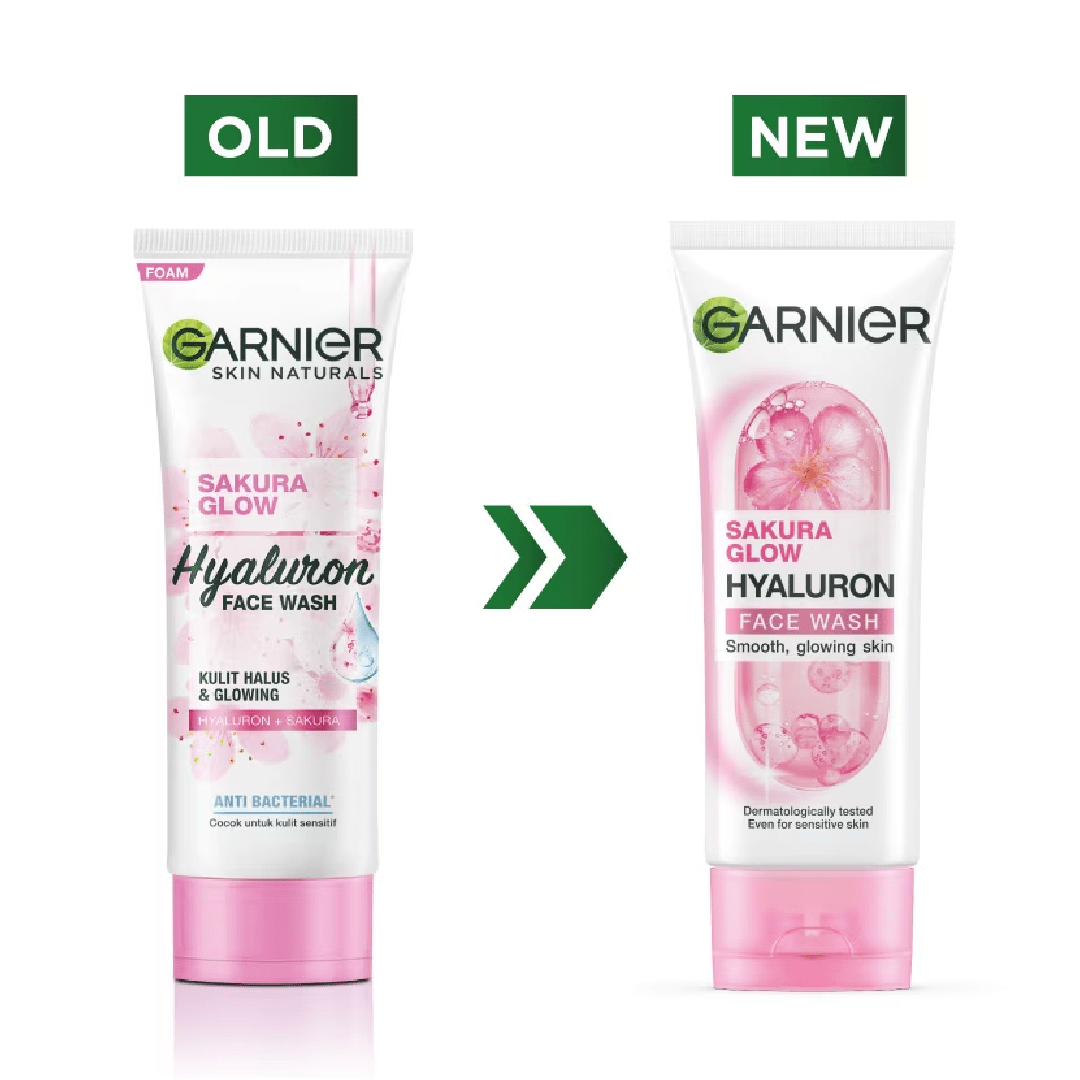 Garnier Sakura Glow Hyaluron Face Wash 100ml
