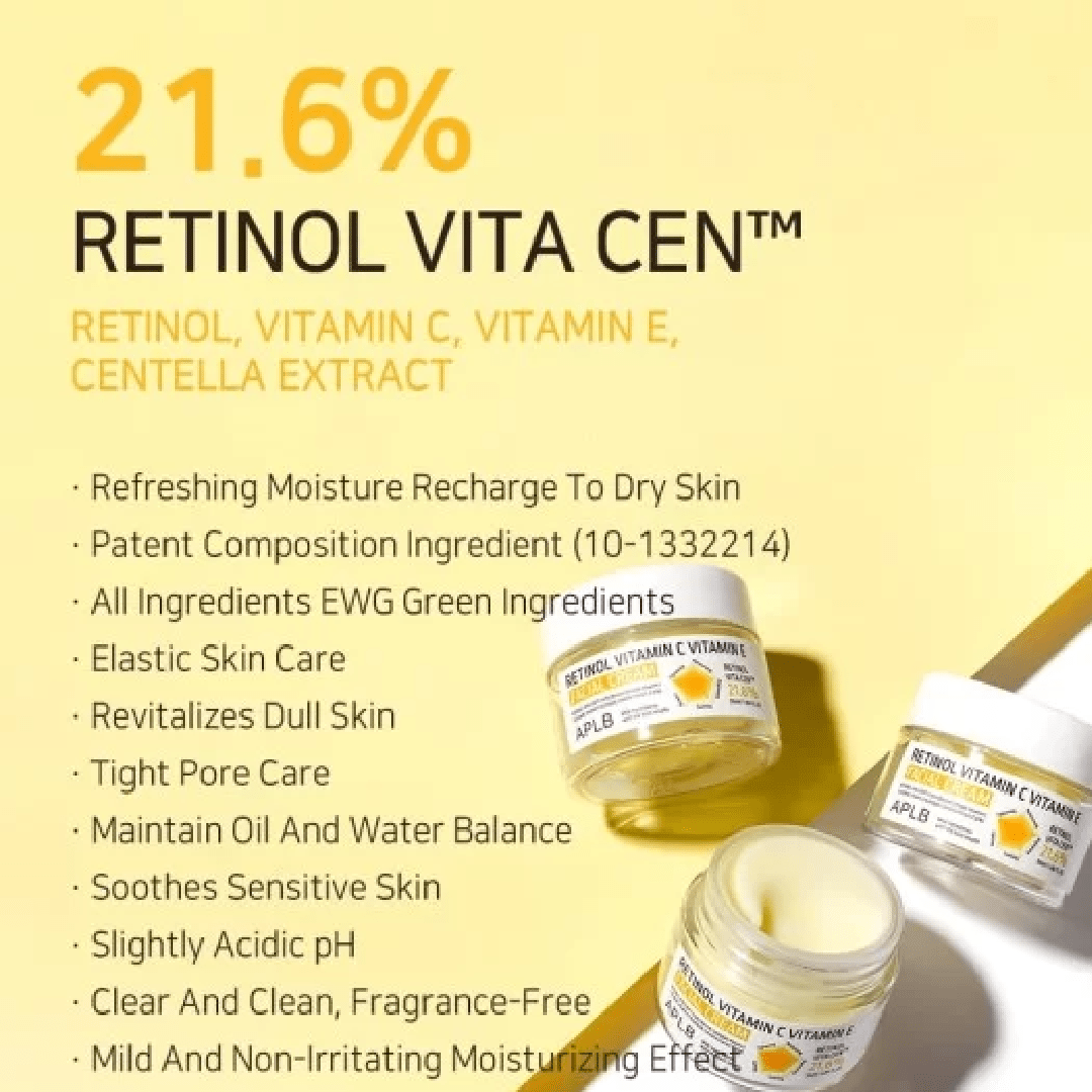APLB Retinol Vitamin C &amp; E Facial Cream 55ml