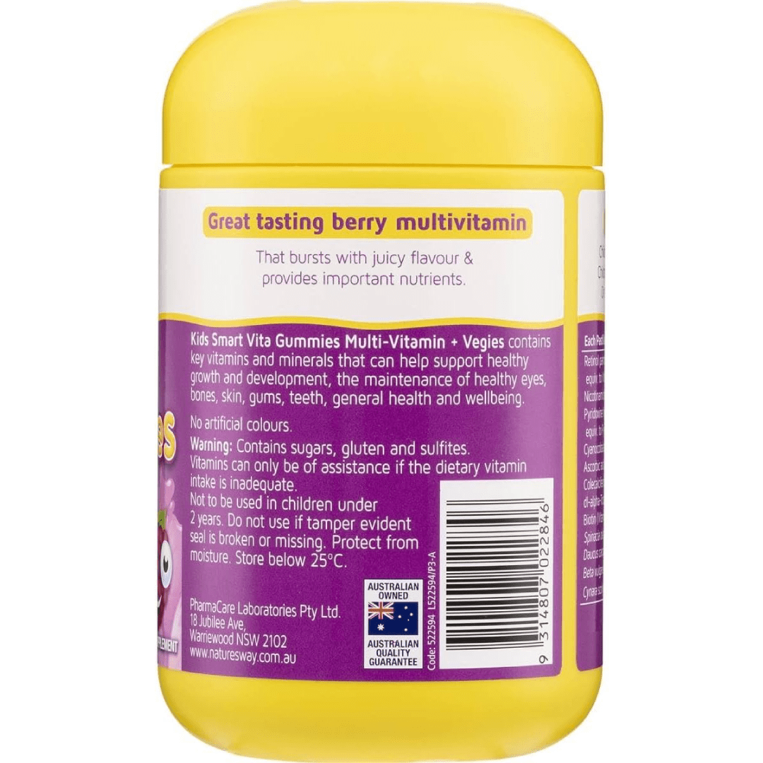 ature’s Way Kids Smart Vita Gummies Multivitamin + Vegies (120 Pastilles)