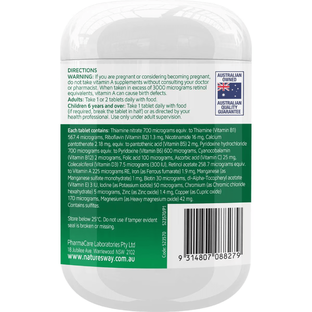 Nature’s Way Complete Daily Multivitamin with Antioxidants (250 Tablets)