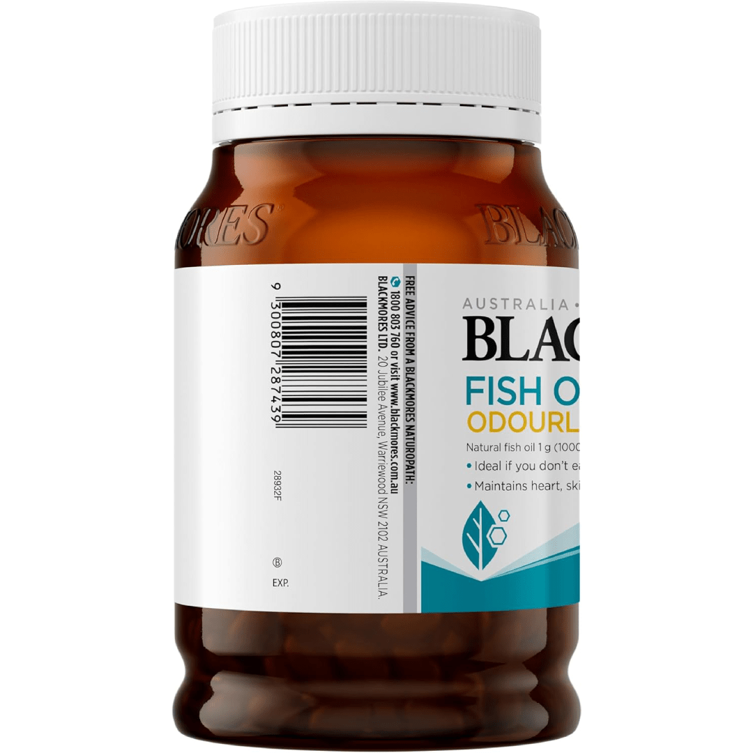Blackmores Fish Oil 1000 Odourless – 200 Capsules