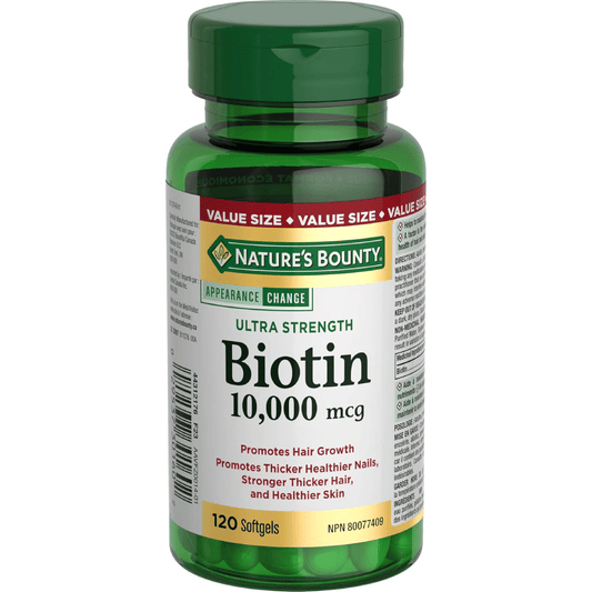 Nature’s Bounty Biotin 10,000 mcg Softgels