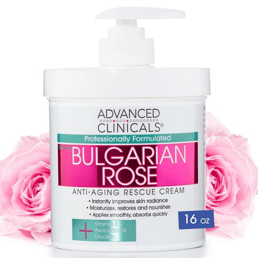 Advanced Clinicals Bulgarian Rose Anti-Aging Rescue Cream 454g