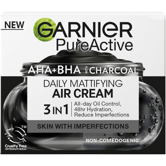 ( Discounted Product ) Garnier Pure Active AHA + BHA Charcoal Air Cream 50ml