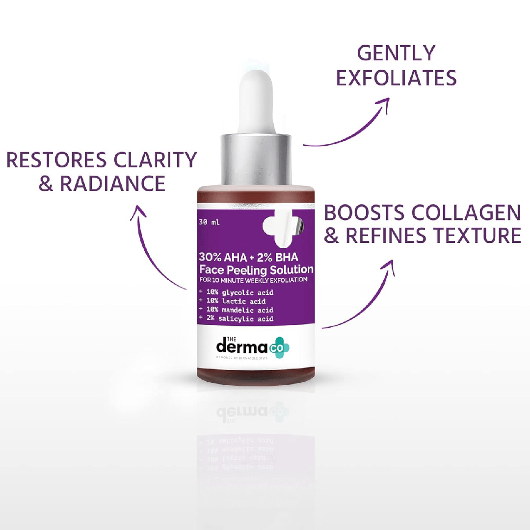 The Derma Co 30% AHA + 2% BHA Peeling Solution 30ml