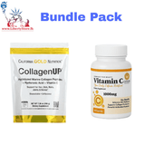 Bundle Pack California Gold Collagen Up 206g &amp; Ceylon Science Vitamin C (60 Capsules)