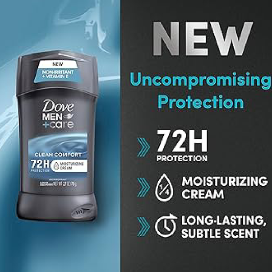 Dove Men+Care Clean Comfort 72H Antiperspirant Stick 76g