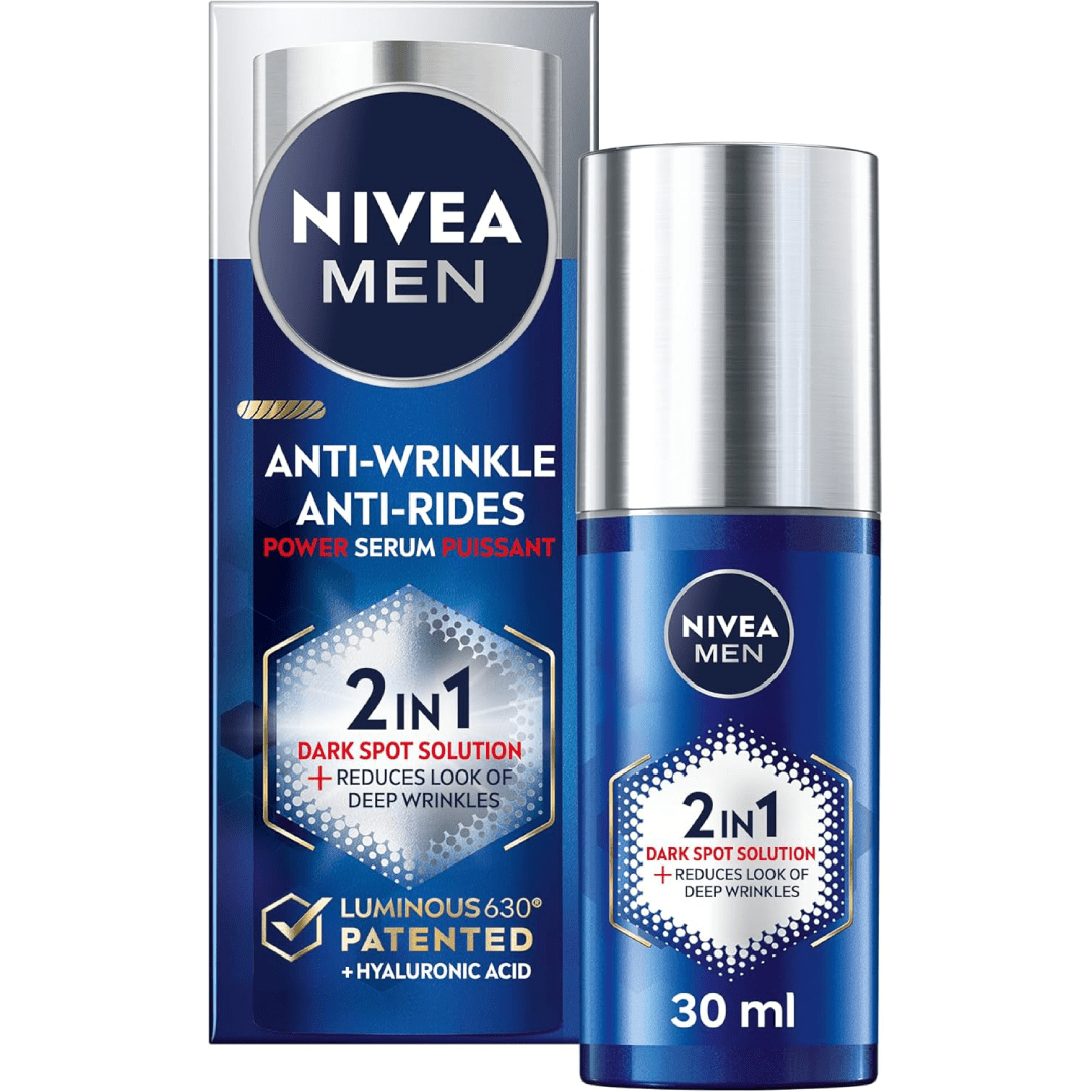 NIVEA Men Anti-Wrinkle 2-in-1 Power Serum & Dark Spot Solution – 30ml
