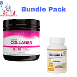 Bundle Pack Neocell Super Collagen 10g 40 Servings &amp; Ceylon Science Vitamin C (60 Capsules)