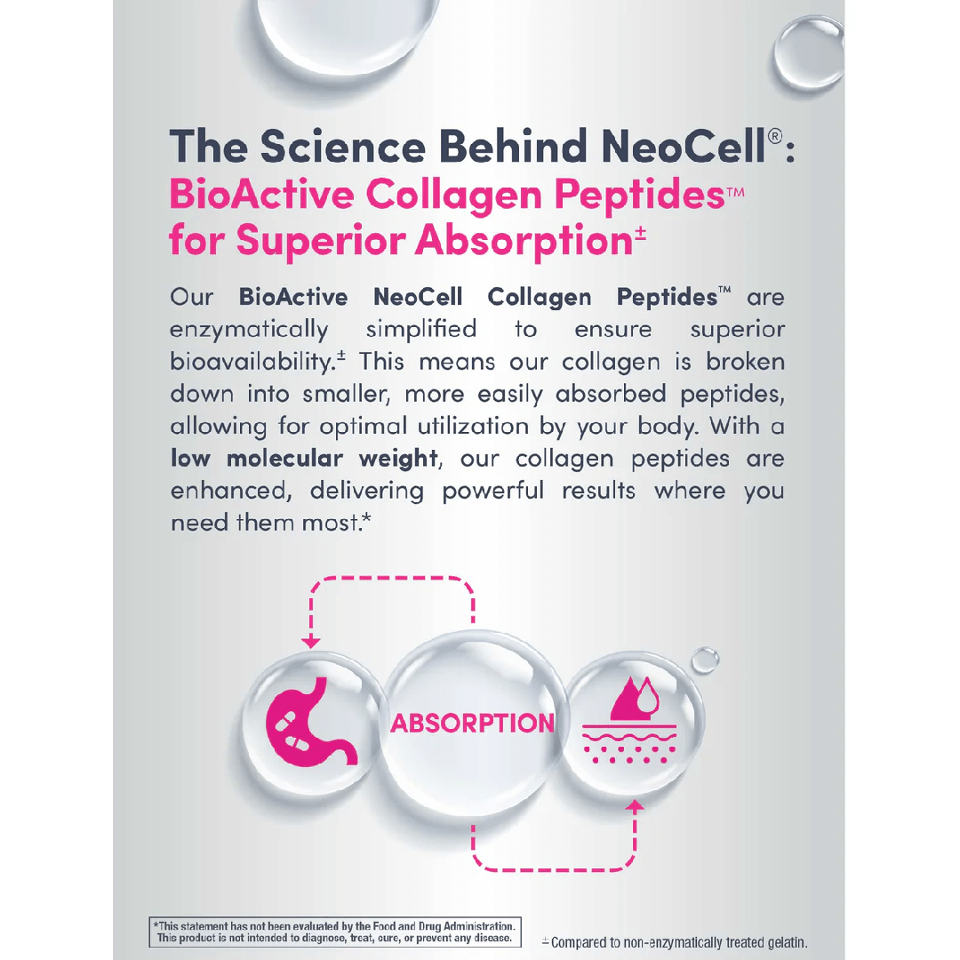 NeoCell Grass-Fed Collagen Peptides + C &amp; Biotin – 270 Tablets